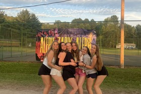 Group of people celebrating on stage