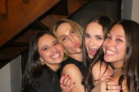 Group of people celebrating on stage