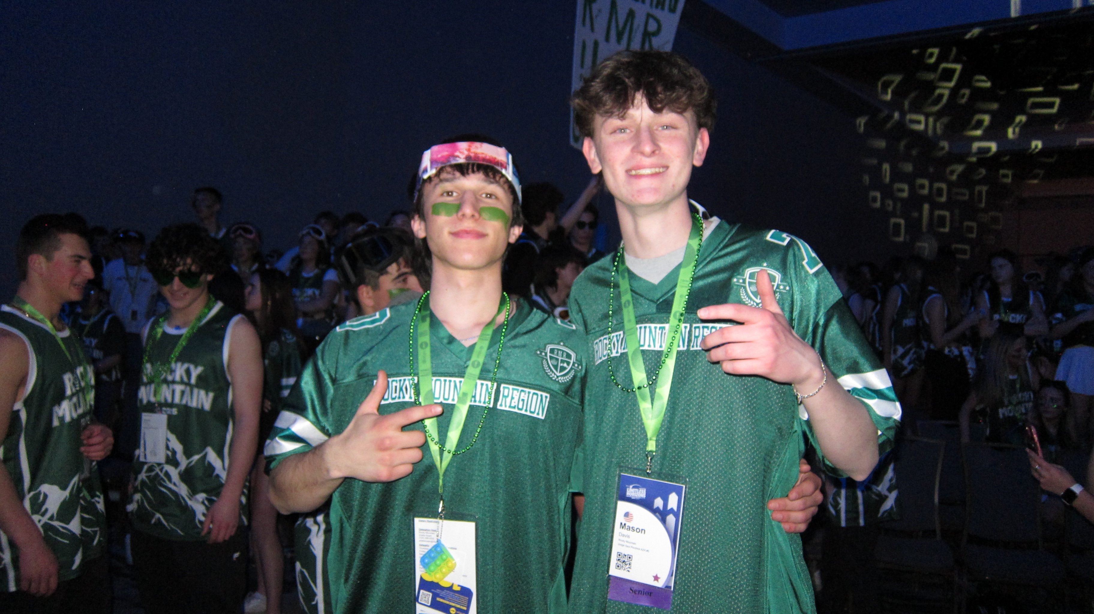 Group of people celebrating on stage