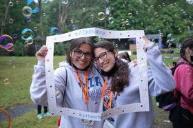 Group of people celebrating on stage
