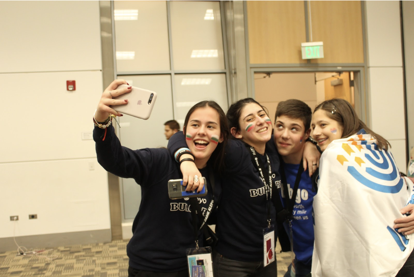 Group of people celebrating on stage