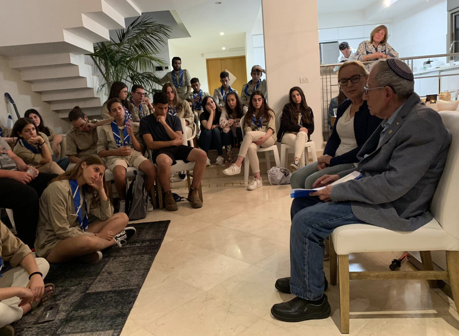 Group of people celebrating on stage