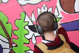 Group of people celebrating on stage