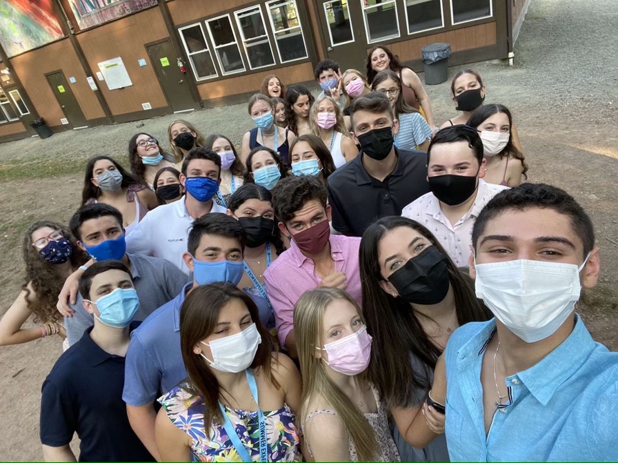 Group of people celebrating on stage