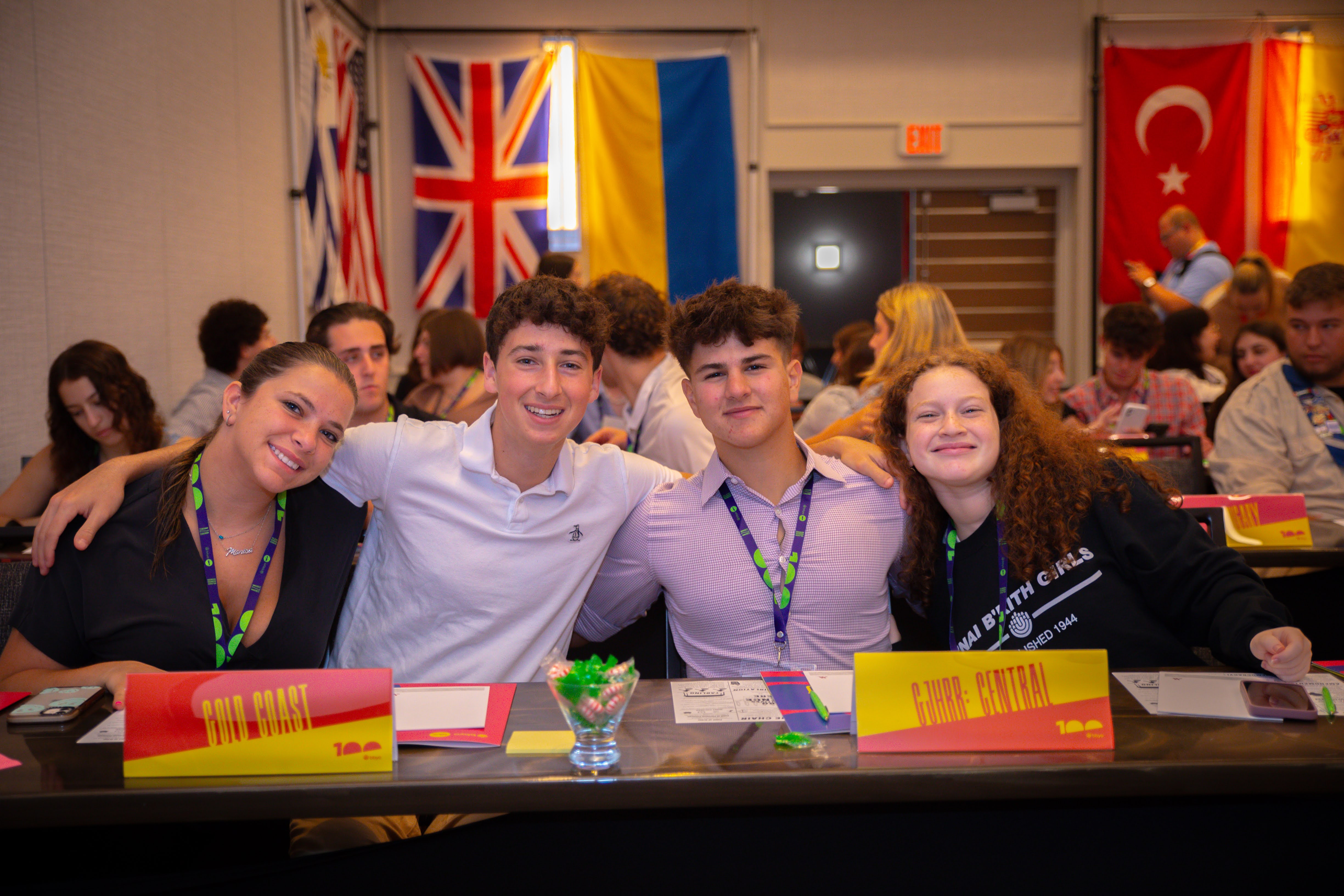 Group of people celebrating on stage