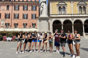 Group of people celebrating on stage