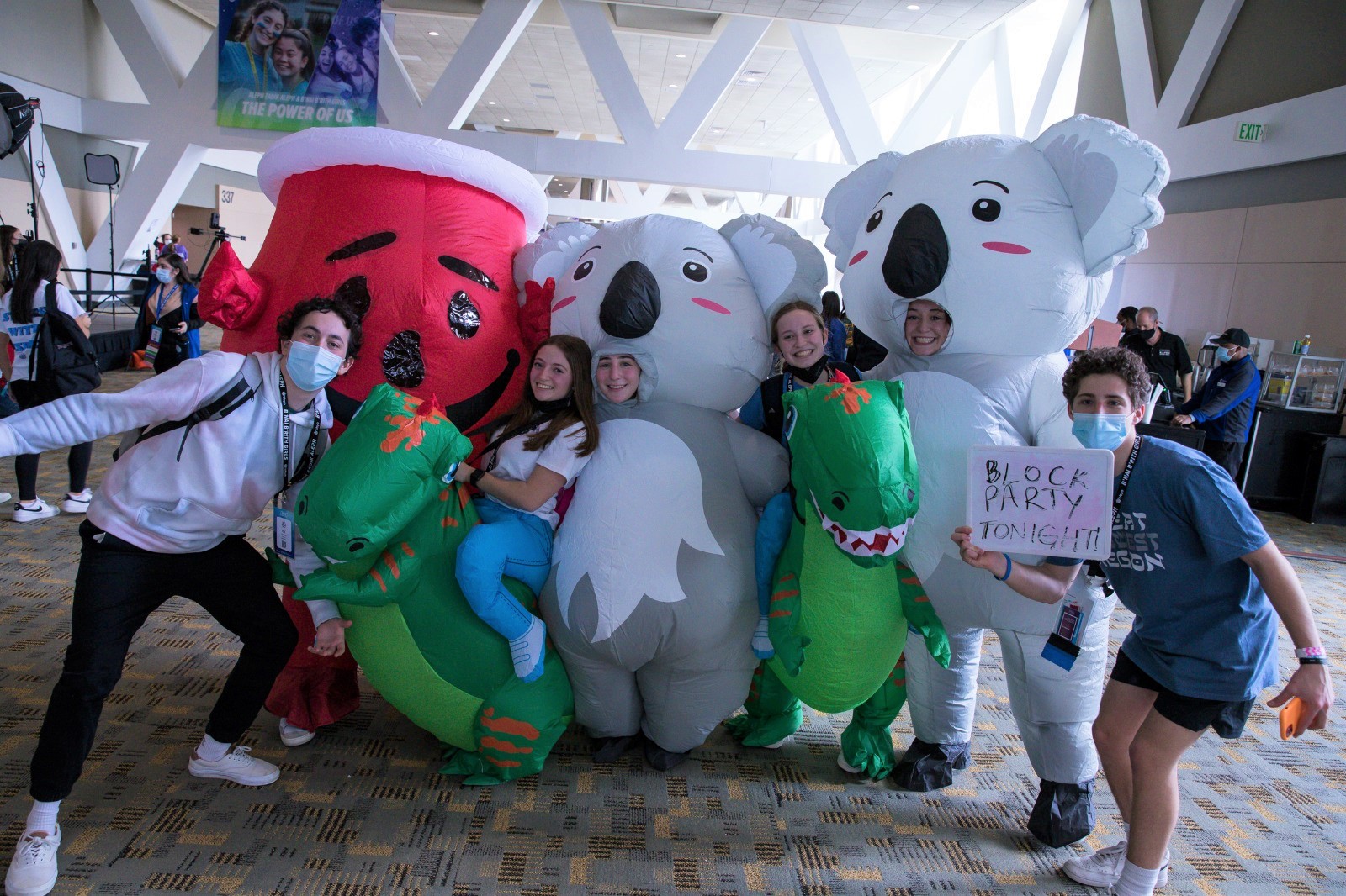 Group of people celebrating on stage