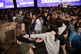 Group of people celebrating on stage