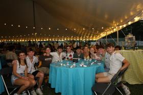 Group of people celebrating on stage