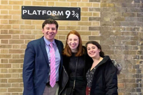 Group of people celebrating on stage