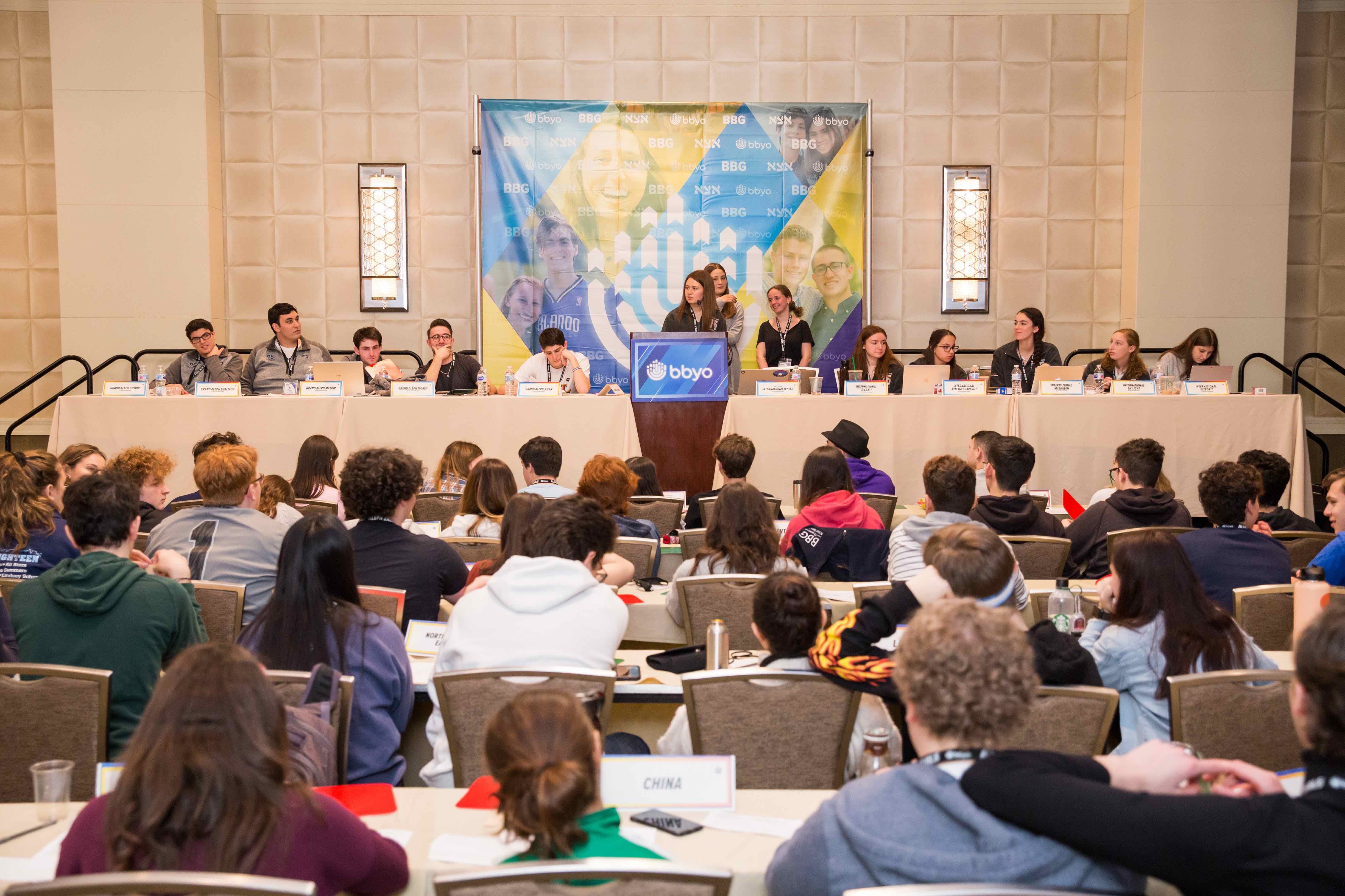 Group of people celebrating on stage
