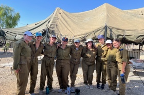 Group of people celebrating on stage