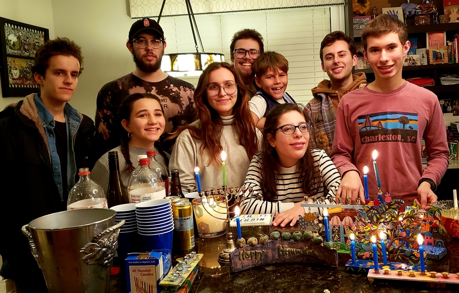 Group of people celebrating on stage