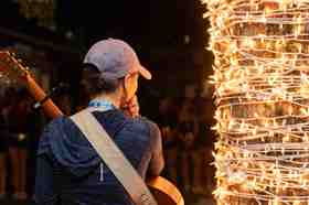 Group of people celebrating on stage