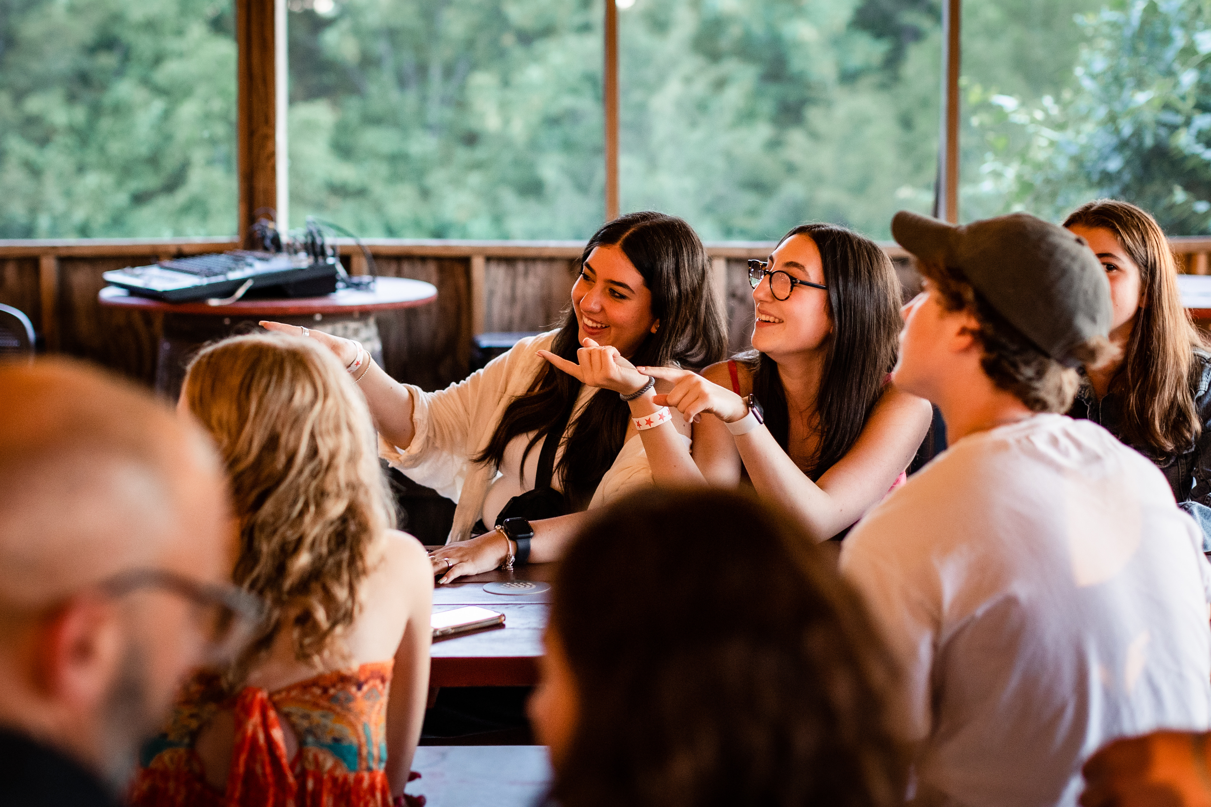 Group of people celebrating on stage