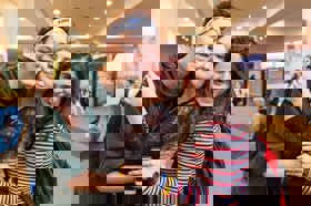 Group of people celebrating on stage