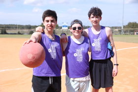 Group of people celebrating on stage