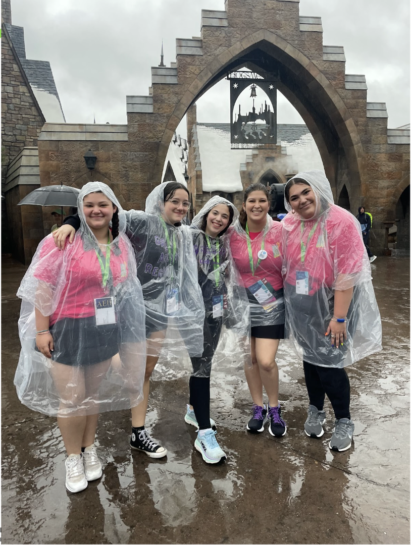 Group of people celebrating on stage