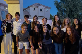 Group of people celebrating on stage