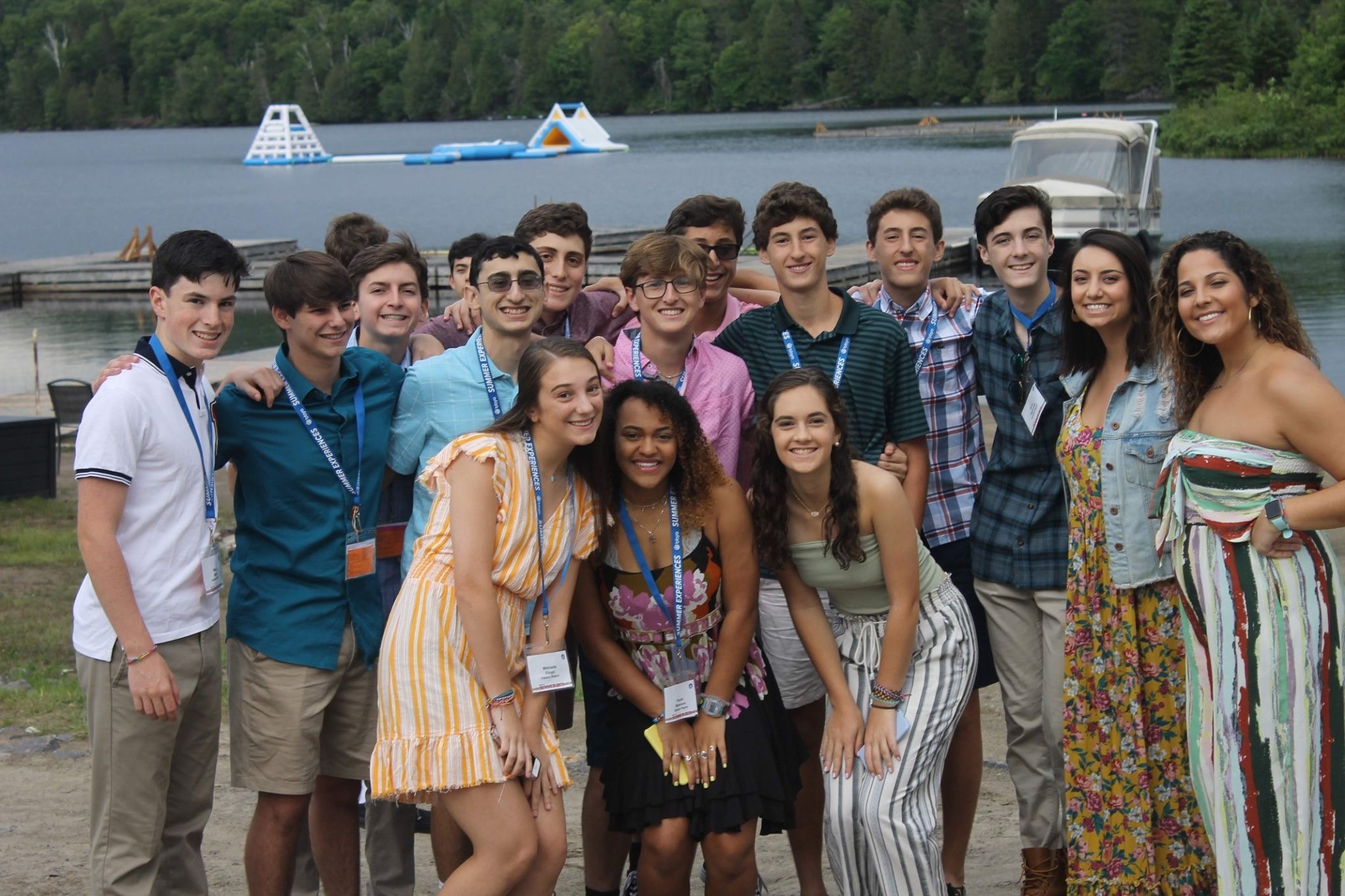 Group of people celebrating on stage