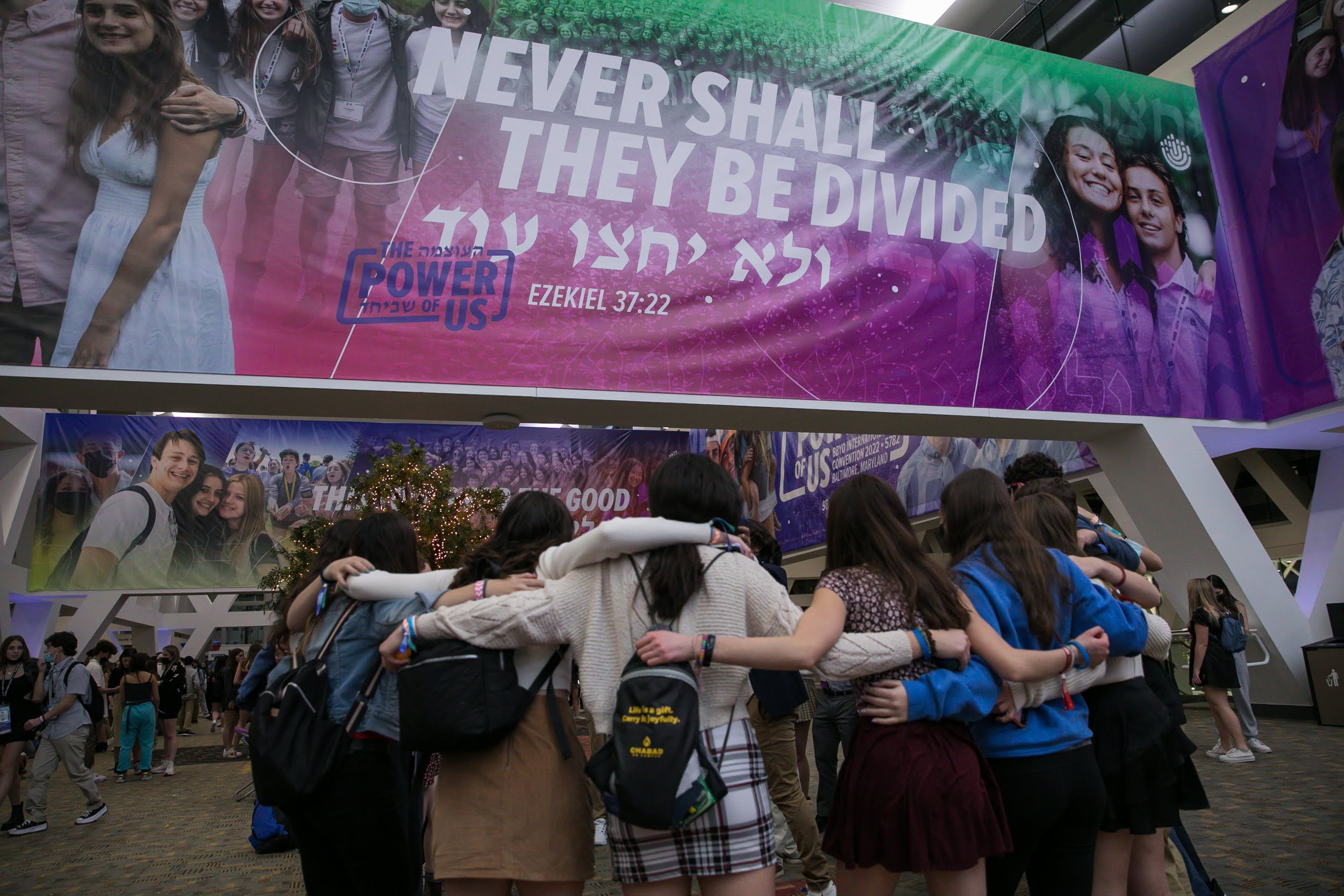 Group of people celebrating on stage