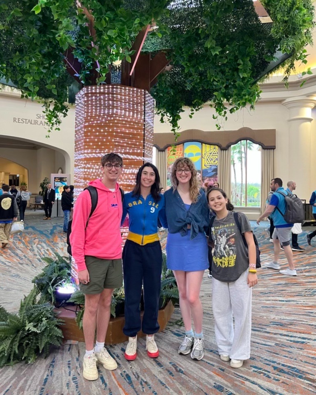Group of people celebrating on stage