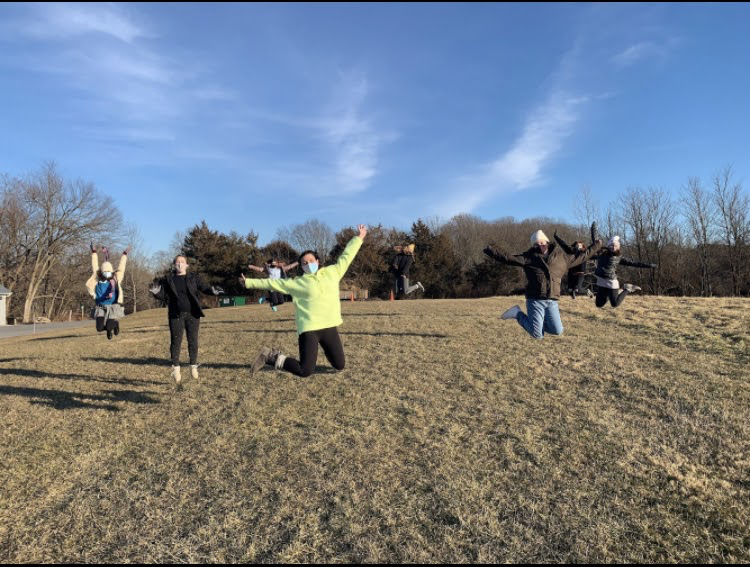 Group of people celebrating on stage
