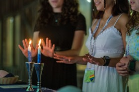Group of people celebrating on stage