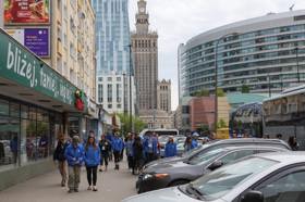 Group of people celebrating on stage