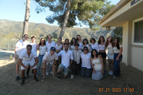 Group of people celebrating on stage