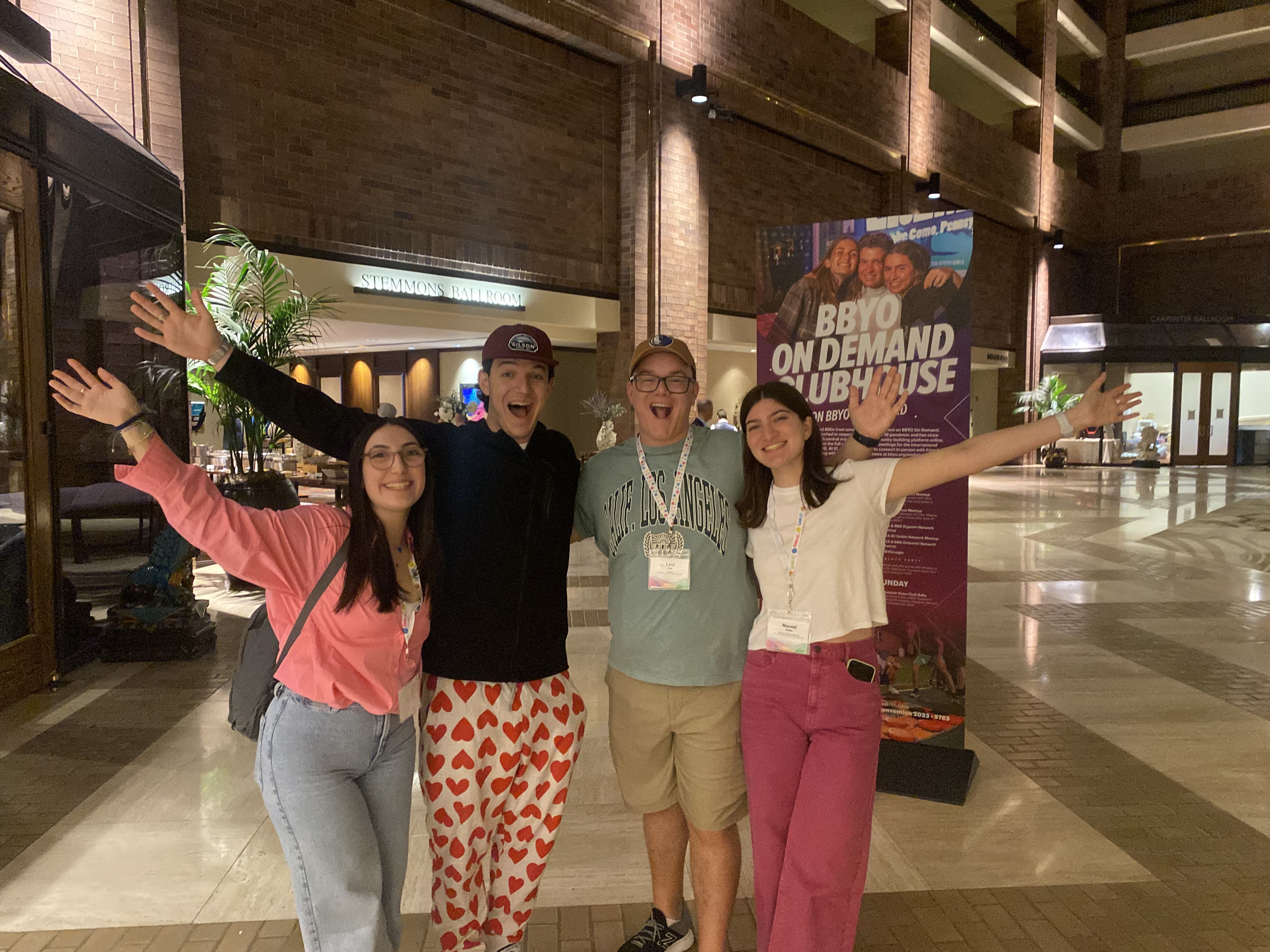 Group of people celebrating on stage