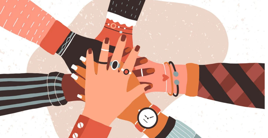 Group of people celebrating on stage