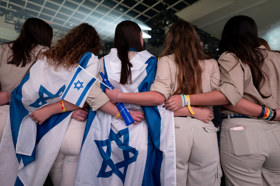 Group of people celebrating on stage