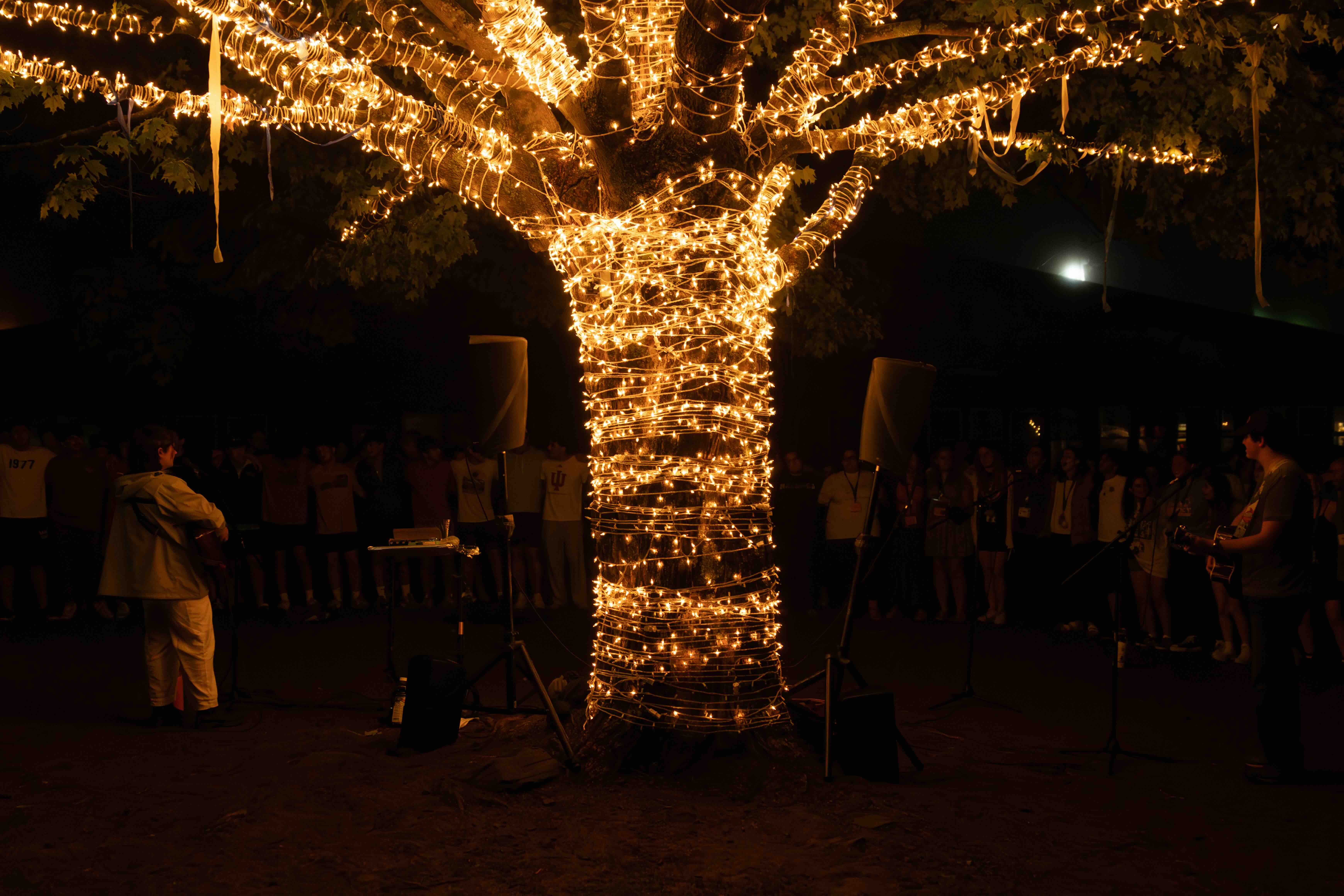 Group of people celebrating on stage