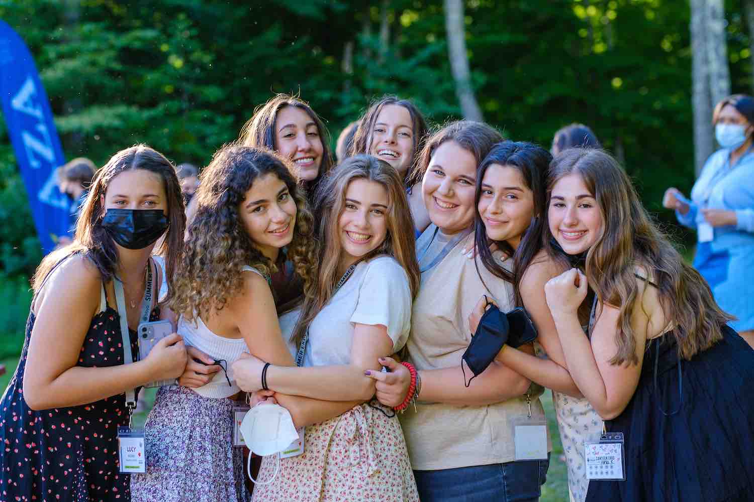 Group of people celebrating on stage