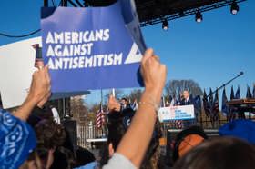 Group of people celebrating on stage