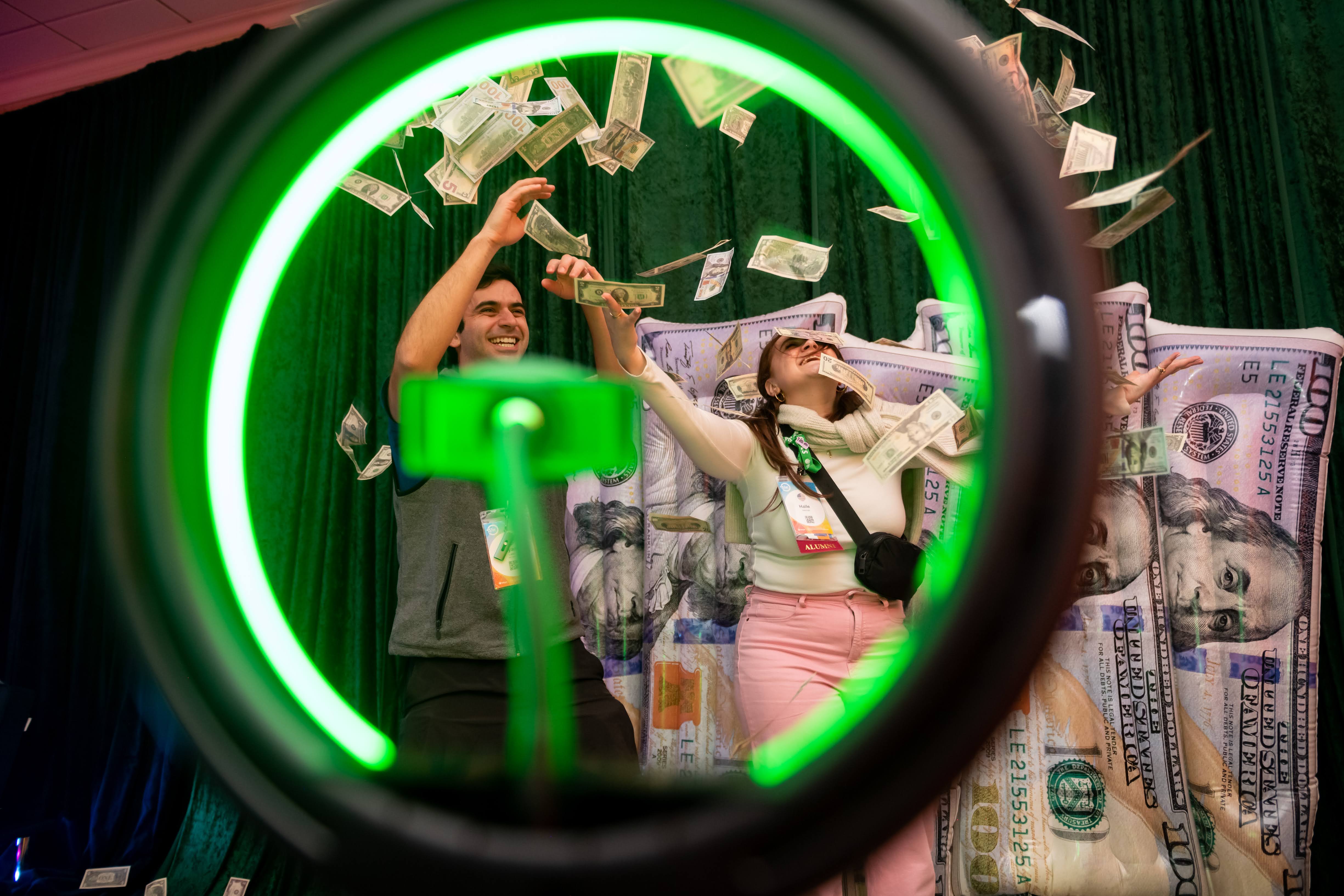 Group of people celebrating on stage