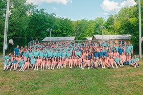 Group of people celebrating on stage