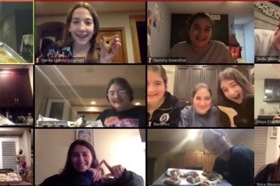 Group of people celebrating on stage