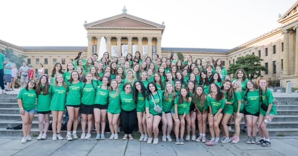 Group of people celebrating on stage