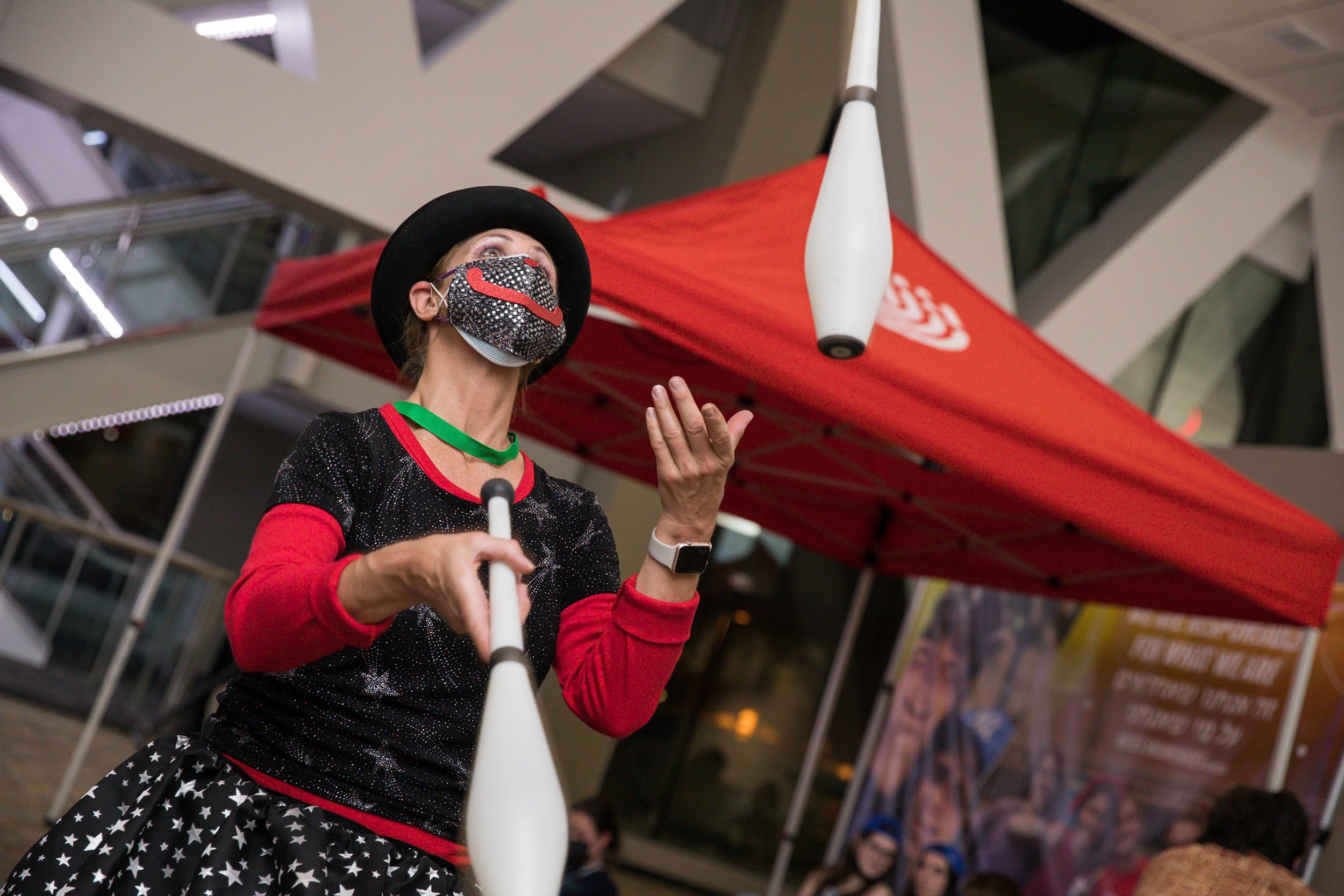 Group of people celebrating on stage