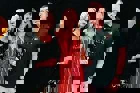 Group of people celebrating on stage